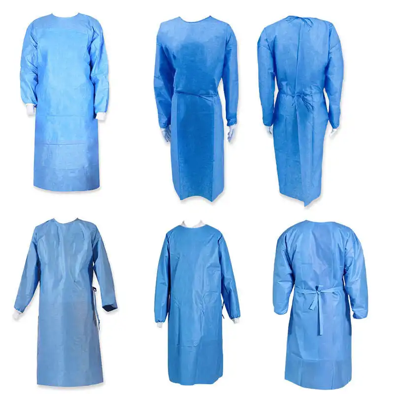 XL 40gsm Nonwoven Disposable Isolation Gown Medical Surgical Gown 