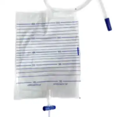 2L Urine Bag with T‑Valve Drainage Tube, 90cm Length Urinary Drainage Bag