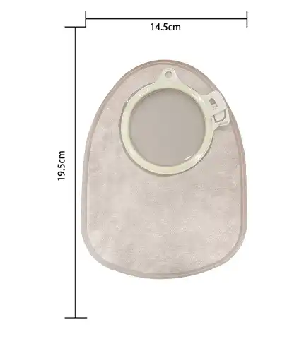 Two-Piece Ostomy Pouch Closed Ostomy Pouch 14*19CM