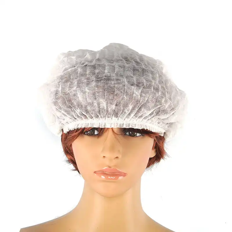 Disposable Cap Single and Double Elasic Band White Bouffant Cap(100 Pcs)