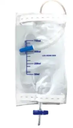 750ml Leg Urinary Bag T‑Valve 40cm Tube