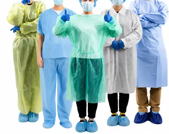 Customized Colors and Sizes Disposable Reinforced Isolation Gowns Reinforced Version 