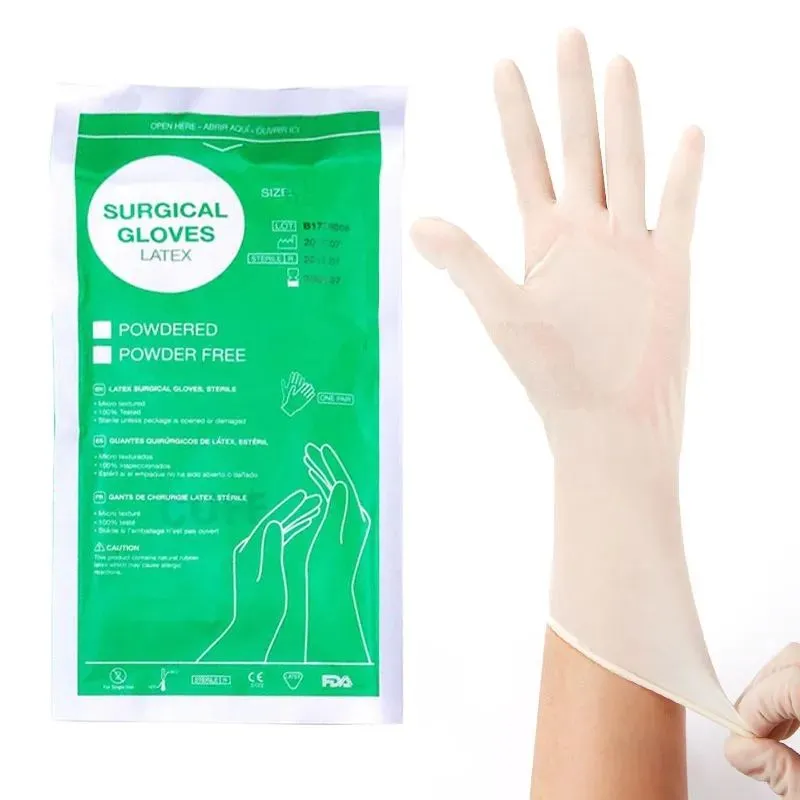 Powder Free Medical Examination Latex Gloves for Hospital