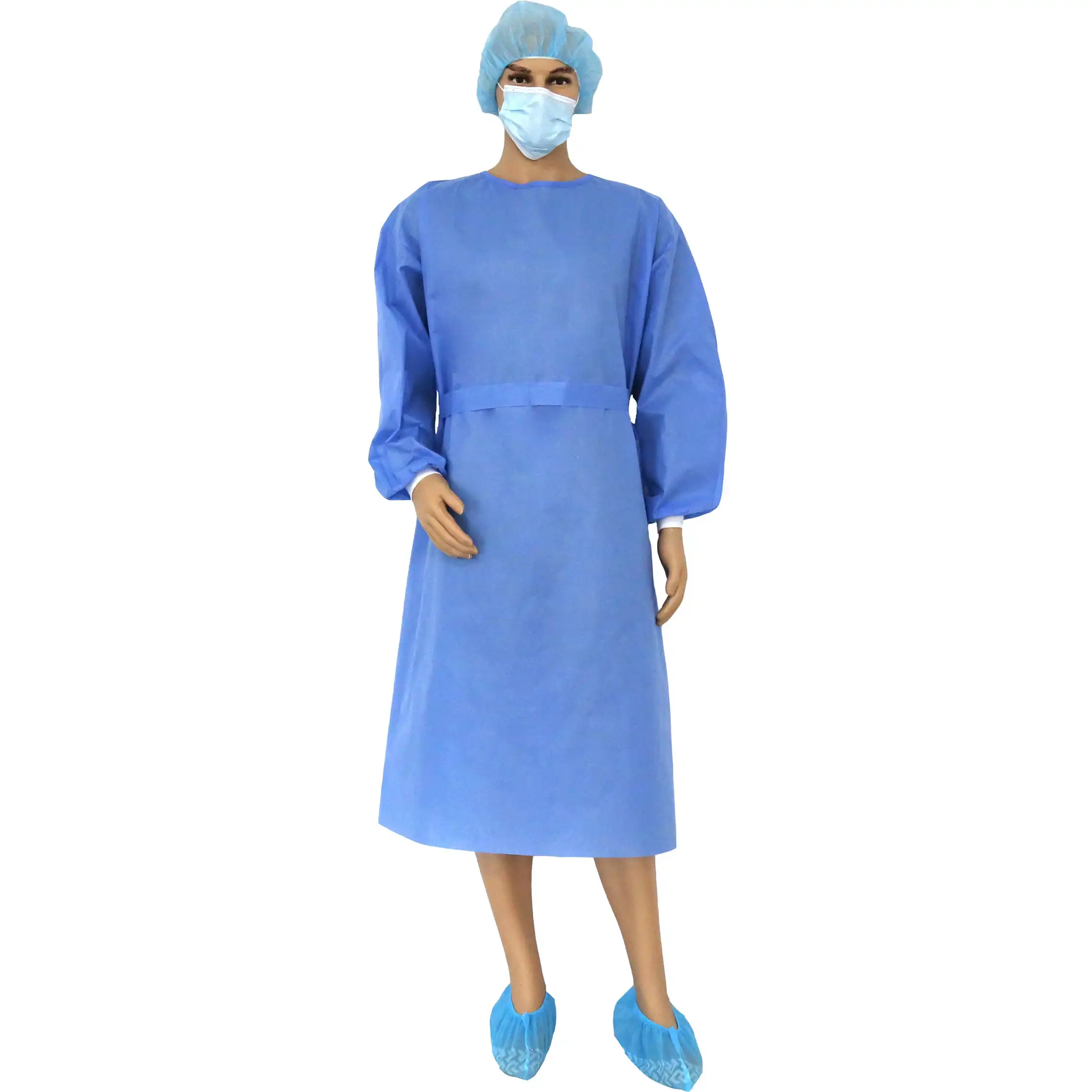 AVACARE Disposable Stitched Nonwoven Isolation Gown  PP+PE Laminated Isolation Gowns